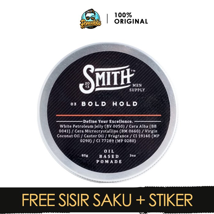 JH8 Smith Pomade Bold Hold Oil Based Strong Hold