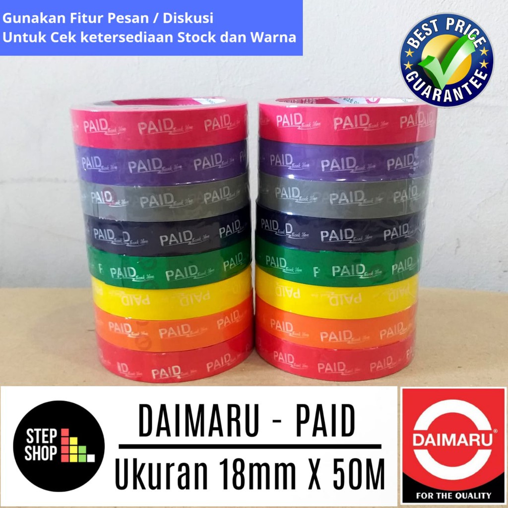 

iK! DAIMARU PAID - LAKBAN PAID - PRINTING PAID - SEGEL PAID - 18MM x 50M