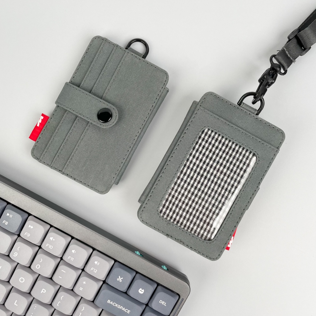 

iK! ID Card Holder Kain Nametag Gantung Dompet Kartu Kalung Pria Wanita