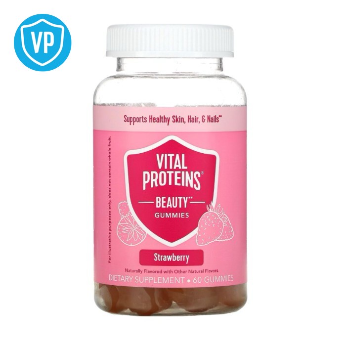 Terbaru Vital Proteins Beauty Gummies Strawberry 60 Gummies Ready