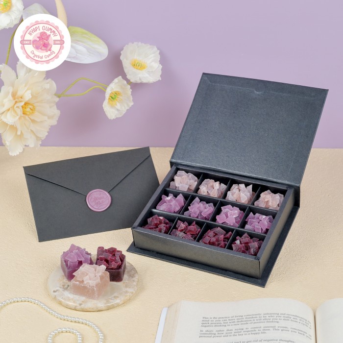 

Promo Premium Japanese Crystal Candy/Kohakutou - 12 Pcs - Purple Series Ready