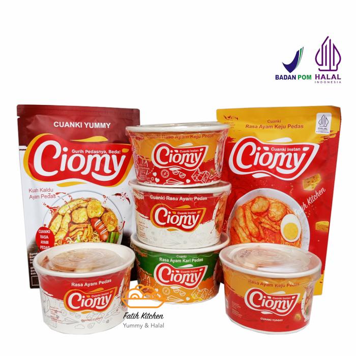 

Ready Ciomy Cuanki Cheese Keju, Ayam Pedas, Kari Instan Kemasan Cup Reguler, Lite & Pouch Mie Food