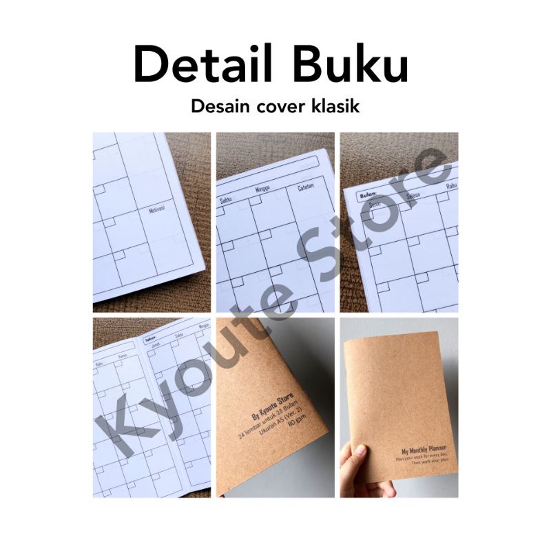 

IK! Buku Monthly Planner Simple A5 Versi 2 & 1 Kyoute Catatan Agenda Schedule Kegiatan Event Rencana