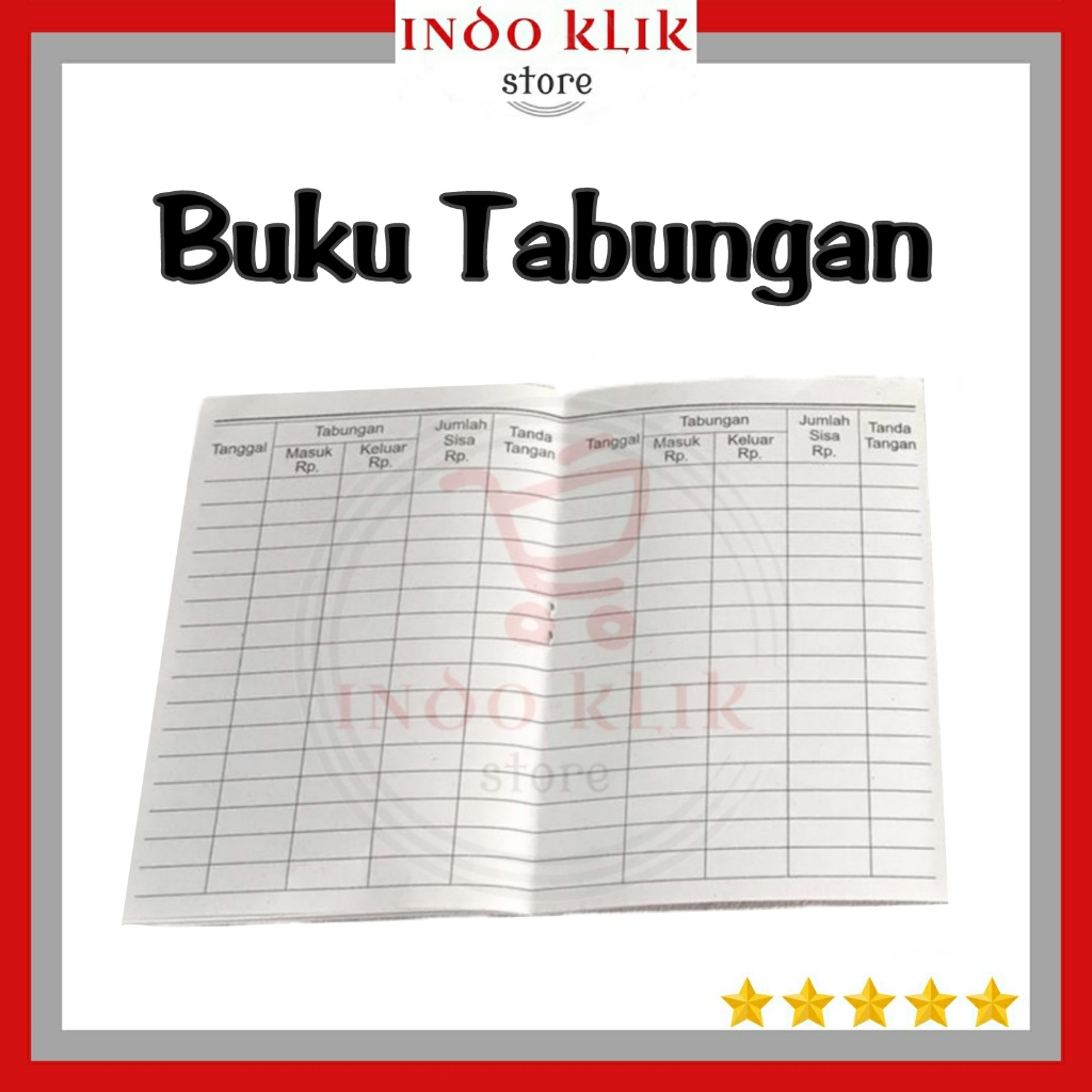 

IK! Buku Tabungan Anak Sekolah / Tabungan kecil / Koperasi / 1 Pak isi 50 buku @ 10 Lembar Soft