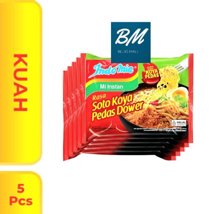 

Ready Indomie Soto Koya Pedas Dower 5 Pcs