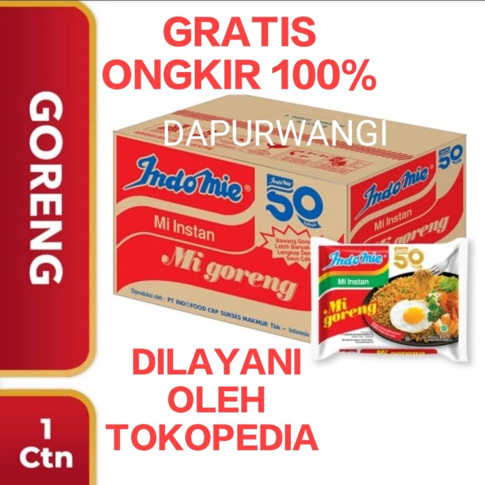 

Ready Indomie Mie Goreng Spesial 1Dus 40Pcs