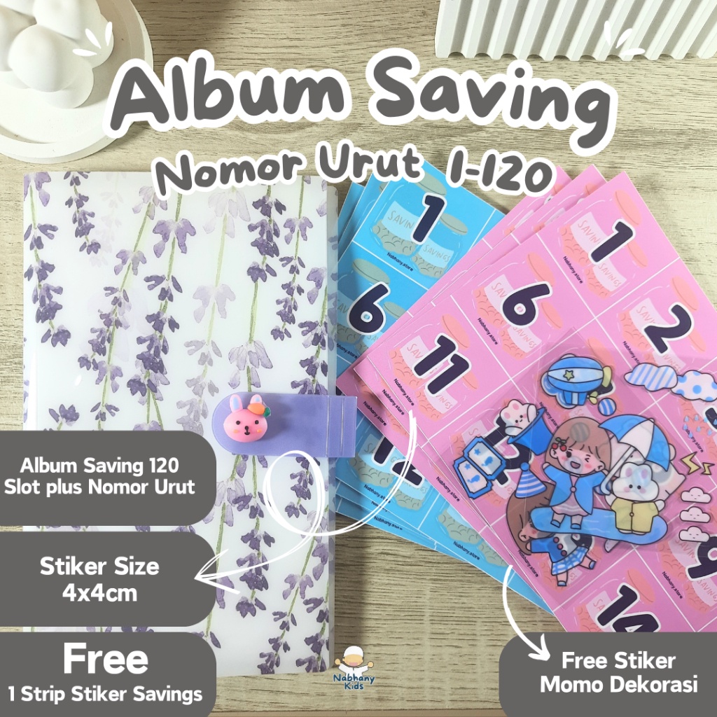 

iK! PAKET MENABUNG Album Saving / Album Menabung Nomor Urut 1-120 / 1-240 /PAKET MENABUNG