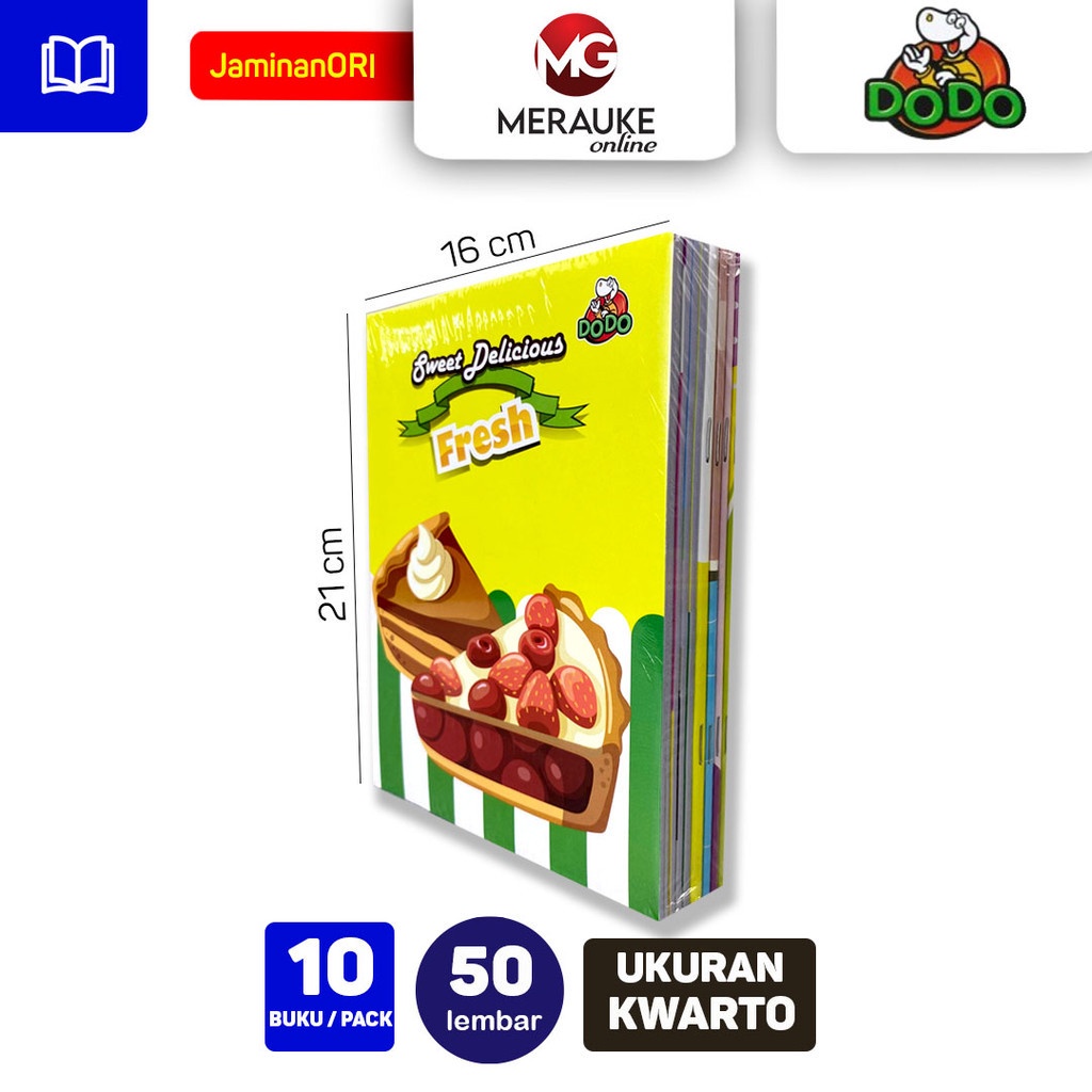 

IK! Buku Tulis DODO 50 Lembar (1 Pack isi 10 Buku)