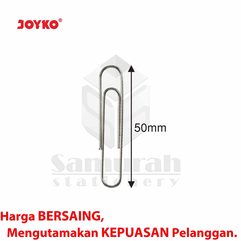

iK! Tronal Paper Clips No 5 Joyko Per Box isi 10 pak @ 60 pcs / Clip Penjepit Oval Jumbo No.5 / Klip