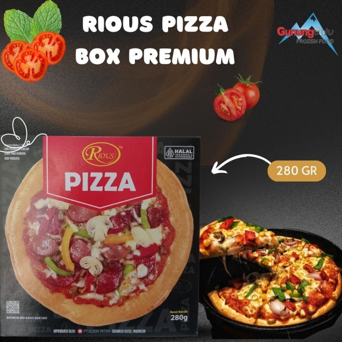 

Ready Bernardi Rious Pizza Smoked Beef (Pizza Daging Sapi Asap) 180Gr
