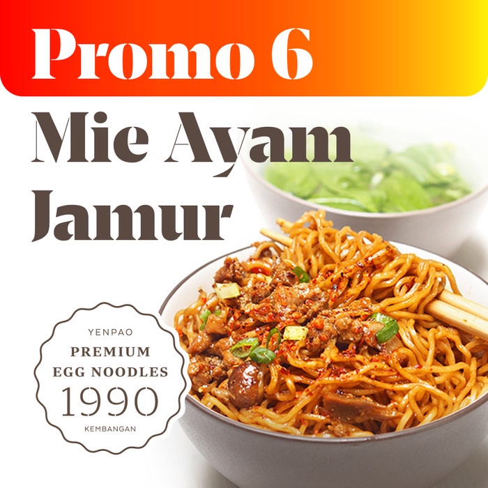 Ready Bakmi Ayam Jamur / Kemasan Frozen / Halal
