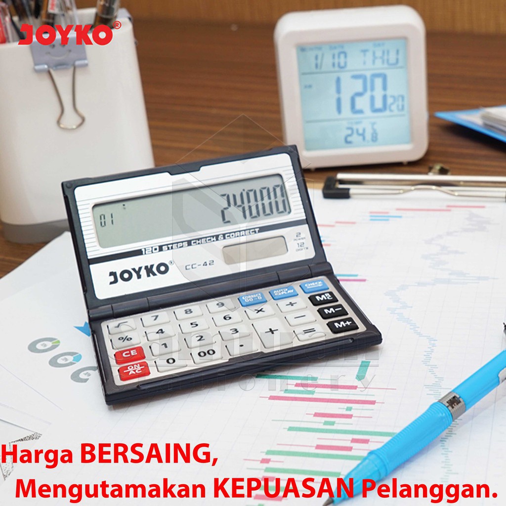 

iK! Kalkulator Meja Joyko CC 42 Lipat / Mesin Hitung CC-42 / Calculator 12 Dit/ Check Correct