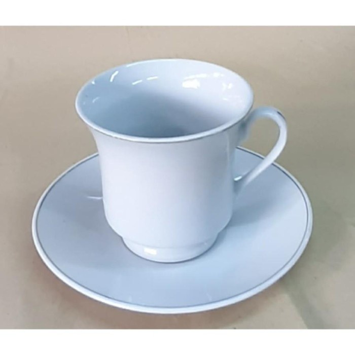 Cangkir Set Segi Lismas Classic Putih Polos (6 set)