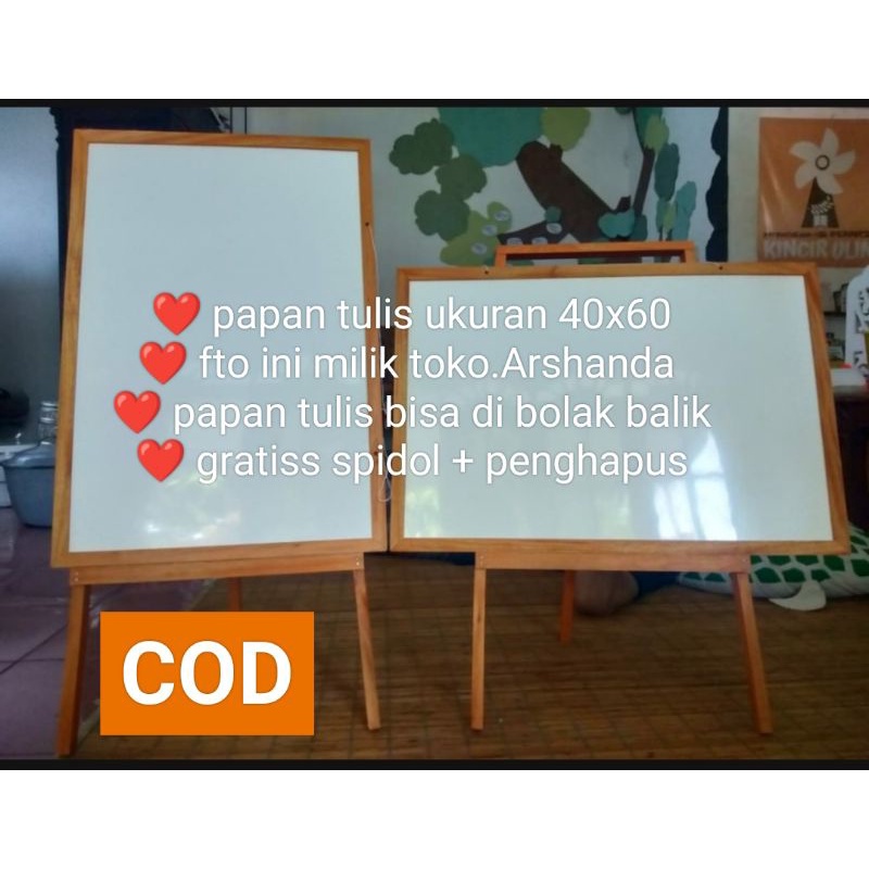 

iK! white board / papan tulis anak 40x60 cm free spidol+penghapus+penyangga