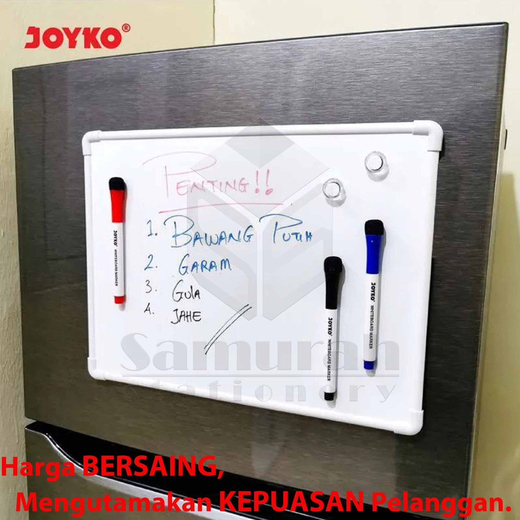 

iK! Papan Whiteboard Set Magnetic Joyko WBS 10 / Papan WB Putih Magnet Tempel Besi Kulkas / Gantung