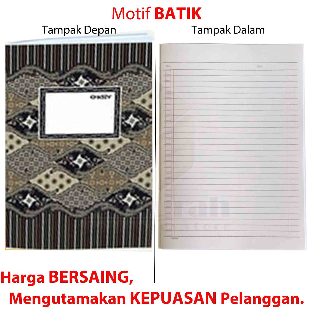 

IK! Buku Tulis BOXY OKEY isi 40 Lembar Motif Kraft / Batik Produk KIKY ukuran B5 isi 10 buku