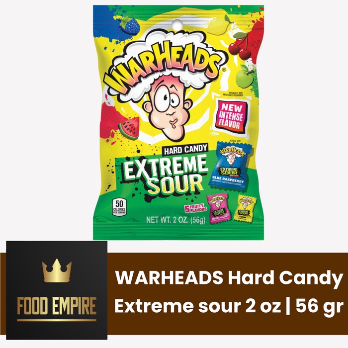 

Promo Warheads Extreme Sour Hard Candy 2 Oz Permen Asem 56 Gram Ready