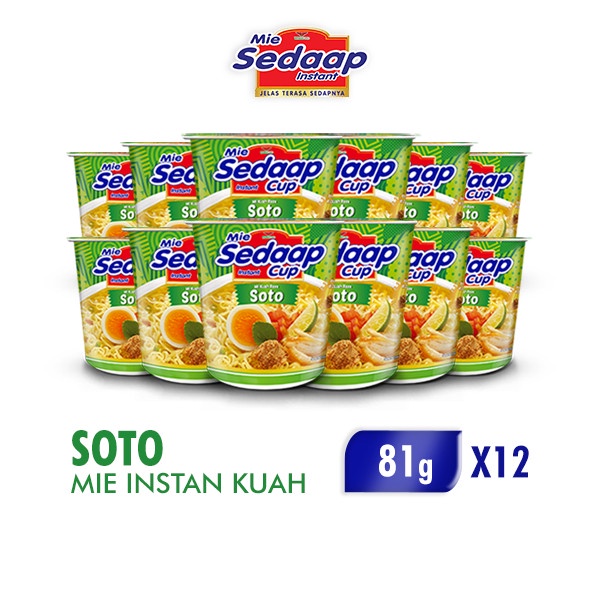 

Sedaap Cup Mie Instan Soto 81 gr x 12 pcs