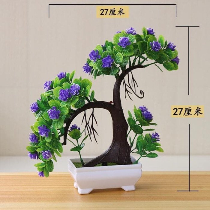 JTTOP" BUNGA PLASTIK HIASAN PAJANGAN POT DEKORASI POHON BONSAI LOVE