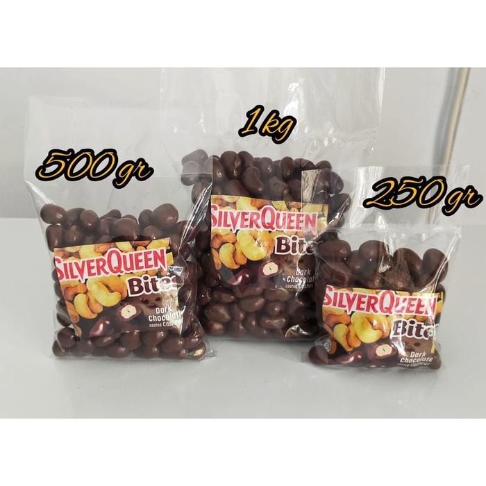 

Terbaru 500Gr Coklat Silverqueen Dark Cashew Mede Bites Ready