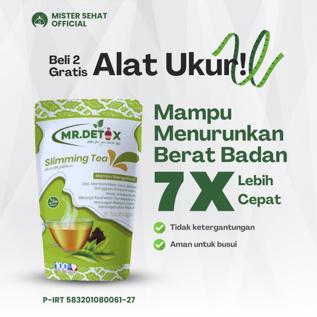 

( PROMO ) Mr Detox Slimming Tea Teh Herbal Diet Pelangsing Detox Tubuh Pengurus Penurun Berat Badan