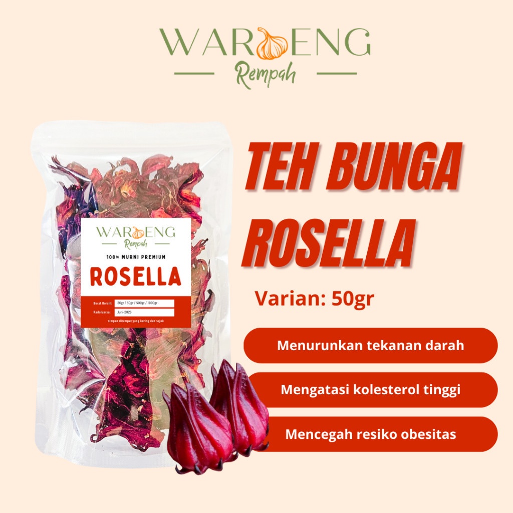 

( PROMO ) Teh Bunga Rosella - Hibiscus Tea / Waroeng Rempah BEST SELLER