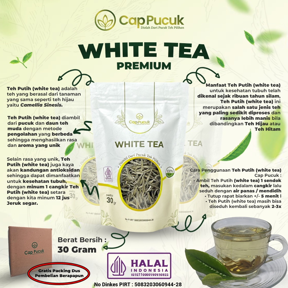 

( PROMO ) TEH PUTIH / WHITE TEA CAP PUCUK BEST SELLER