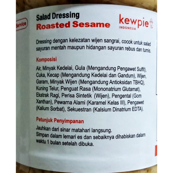 

HJK kewpie salad dressing roasted sesame