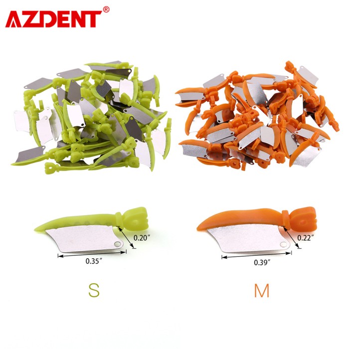 Denta Glow 50Pcs/Box Dental Prime Teeth Interproximal Plastic Wedge With Protection Dental Steel Mat