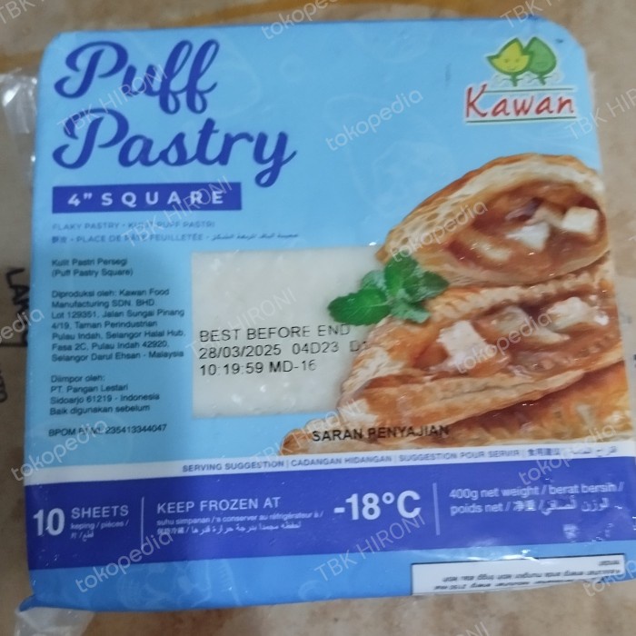 

Kawan Puff Pastry Square 400gr
