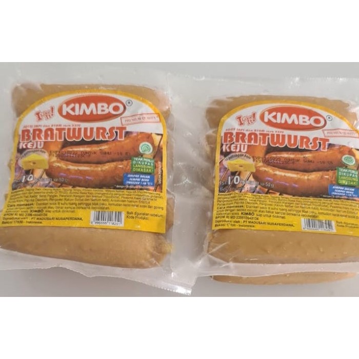 

HJK Sosis Kimbo Bratwurst Keju 500 gram isi 10 Termurah!!!
