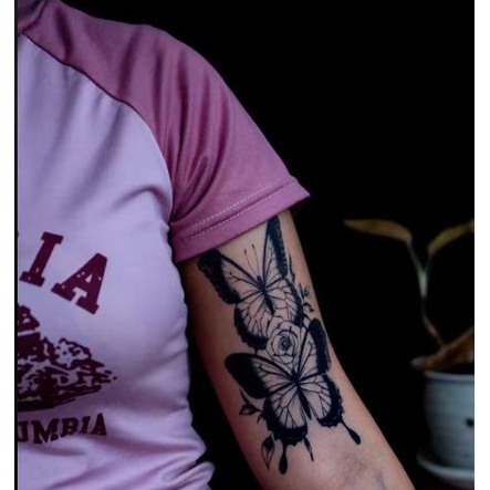 tatto temporary premium kupu-kupu tattoo butterrfly stiker Tato Temporer Fruit Ink tatoo