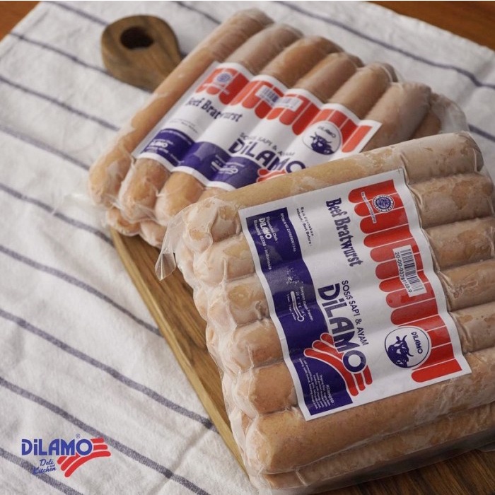

HJK Jual SOSIS BRATWURST DILAMO Beef, Blackpepper, and Cheese isi 6