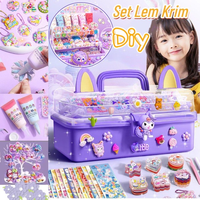BERKUALITAS DIY Guka Set Gantungan Kunci Akrilik Set Keychain Set DIY