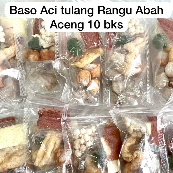 

Paket Usaha 10 bks Baso Aci Tulang Rangu Abah Aceng Bawang Food Pedas Instan