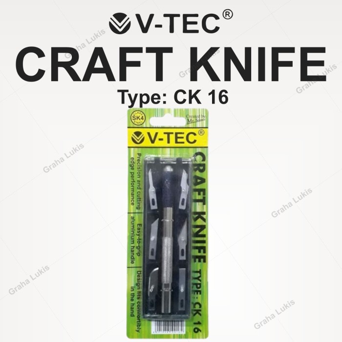 Promo Terbatas V-Tec Craft Knife Ck 16 Aman