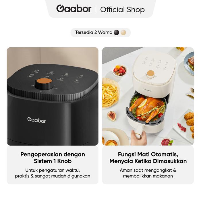 [Exclusive Celyhome] Gaabor Air Fryer 3.5L Mesin Penggorengan Tanpa Minyak Low Watt + Gaabor Rice