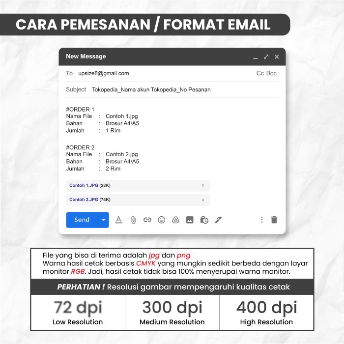 

CETAK BROSUR MURAH 1 RIM/500 LEMBAR UK A5 / A4 ART PAPER 150 GR