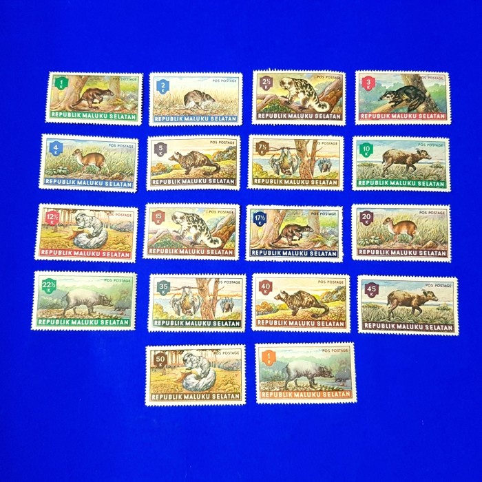 

PRANGKO RMS 1953. BINATANG/ MAMMAL SERIES. SET LENGKAP 18 PRANGKO