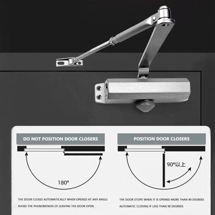 Penutup Pintu Otomatis Aluminium / Door Closer Aluminium Silver