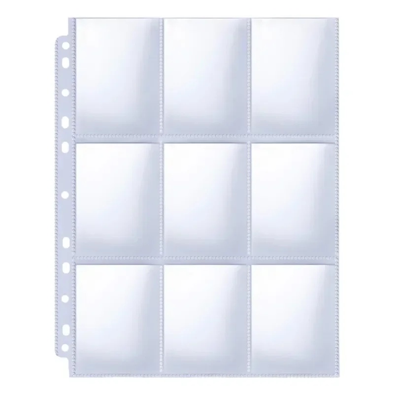 A4 Double-Sided Card Sleeves Binder Pocket Gaming Trading Card Album Pages Binder For Stickers