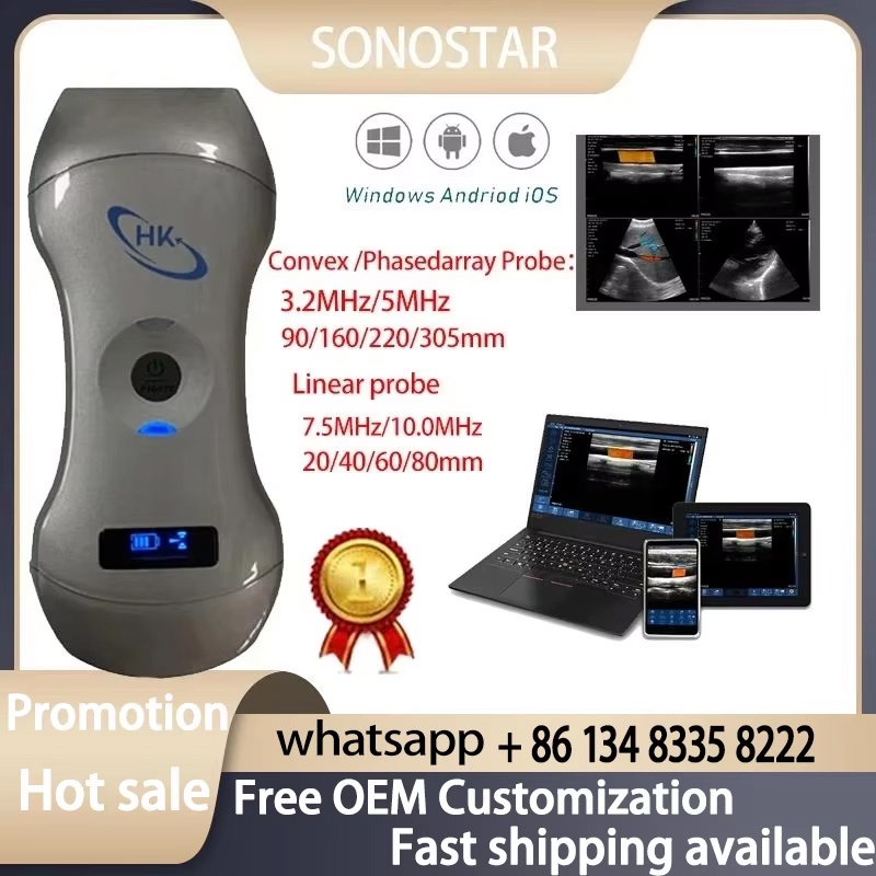 SFC 152E Elements Wireless Ultrasound Probe Scanner Color Doppler 3 in 1 Portable Double Head wifi-s