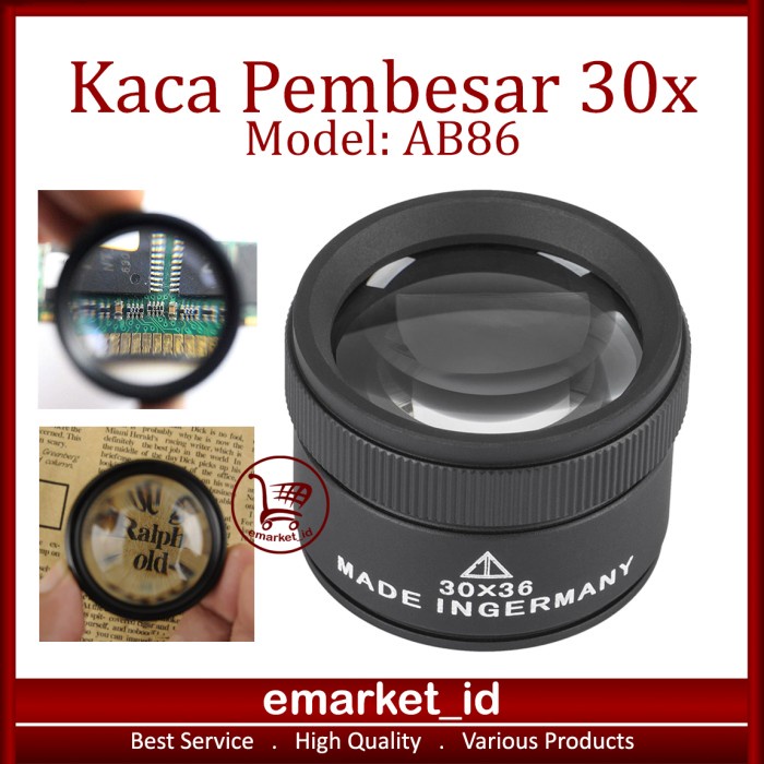 

ATKJaya- Kaca Pembesar 30x AB86 / Lup Lensa Magnifier Handheld / Perhiasan