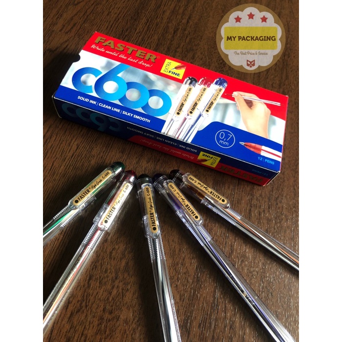 

ATKJaya- Ballpoint / Pulpen FASTER C600 - 0,7mm (12buah)