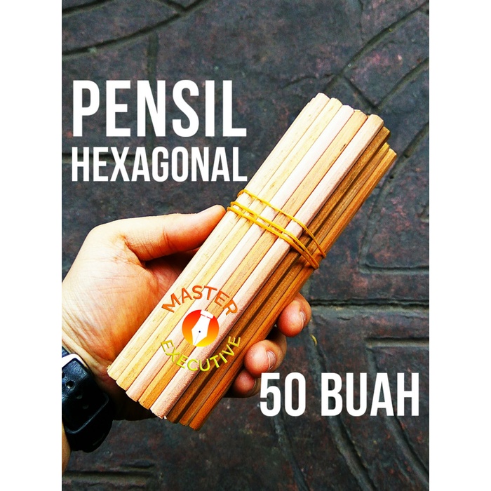

ATKJaya- Pensil Polos Kayu Hexagonal HB 16 cm / Segi Enam 98% Baik per 50 buah