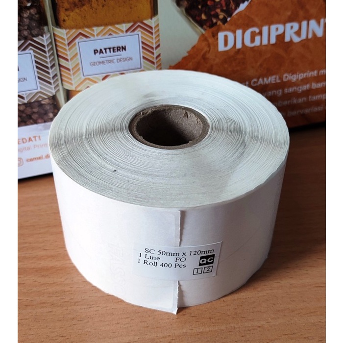 

ATKJaya- LABEL SEMICOATED 50x120 mm ISI 400 PCS STIKER BARCODE 50 x 120 ETIKET