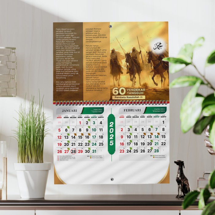 

ATKJaya- Kalender Dinding Masehi & Hijriyyah Ukuran A3 Spiral Gantung