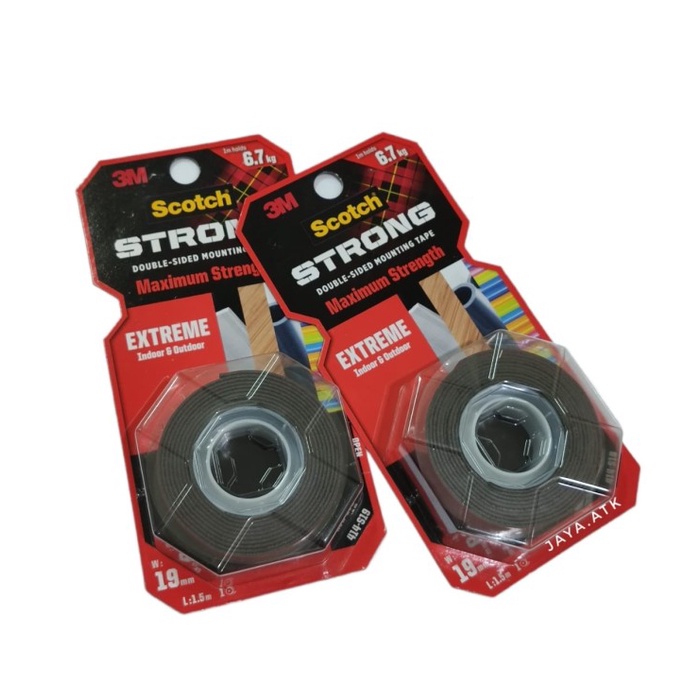

ATKJaya- 3M SCOTCH DOUBLE TAPE MOUNTING 414-S19 VHB OUTDOOR 19MM X 1.5M SELOTIP