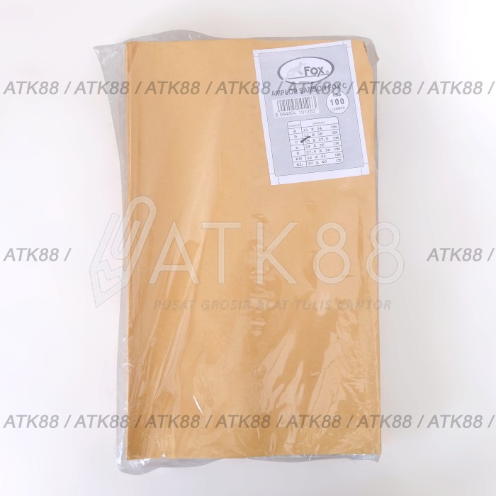 

ATKJaya- Amplop Coklat / Samson Fox C (1/2 Folio) isi 100 Buah