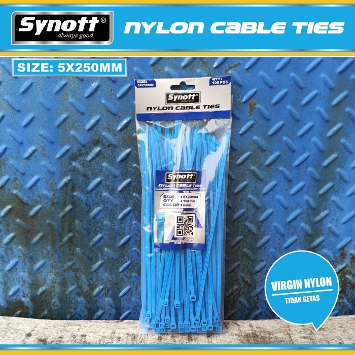

ATKJaya- Kabel Tis 250 mm X 5 mm Cable Ties Biru isi 100pcs